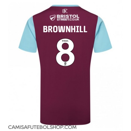Camisa de time de futebol Burnley Josh Brownhill #8 Replicas 1º Equipamento 2024-25 Manga Curta